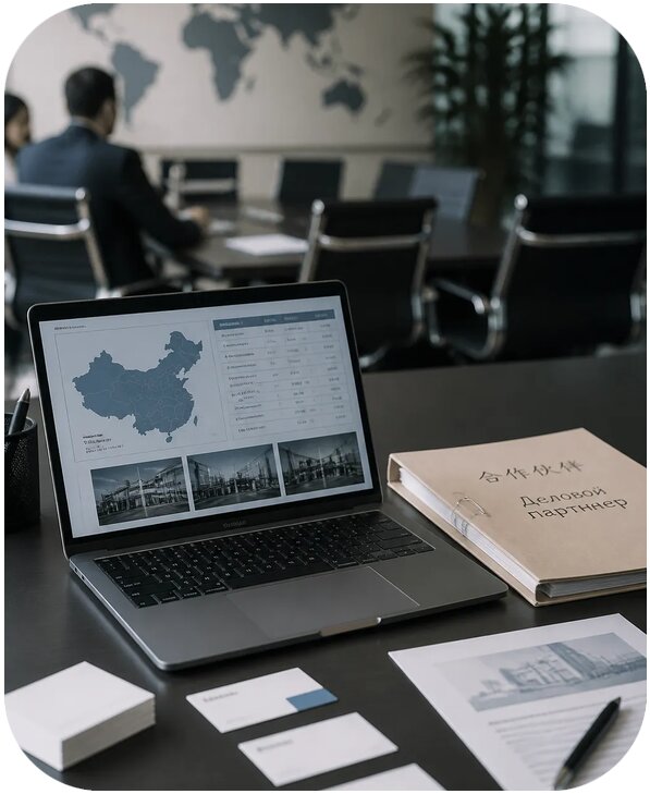 Поиск делового партнера в Китае по цене от 20744 р. | Фиалан-Бзл